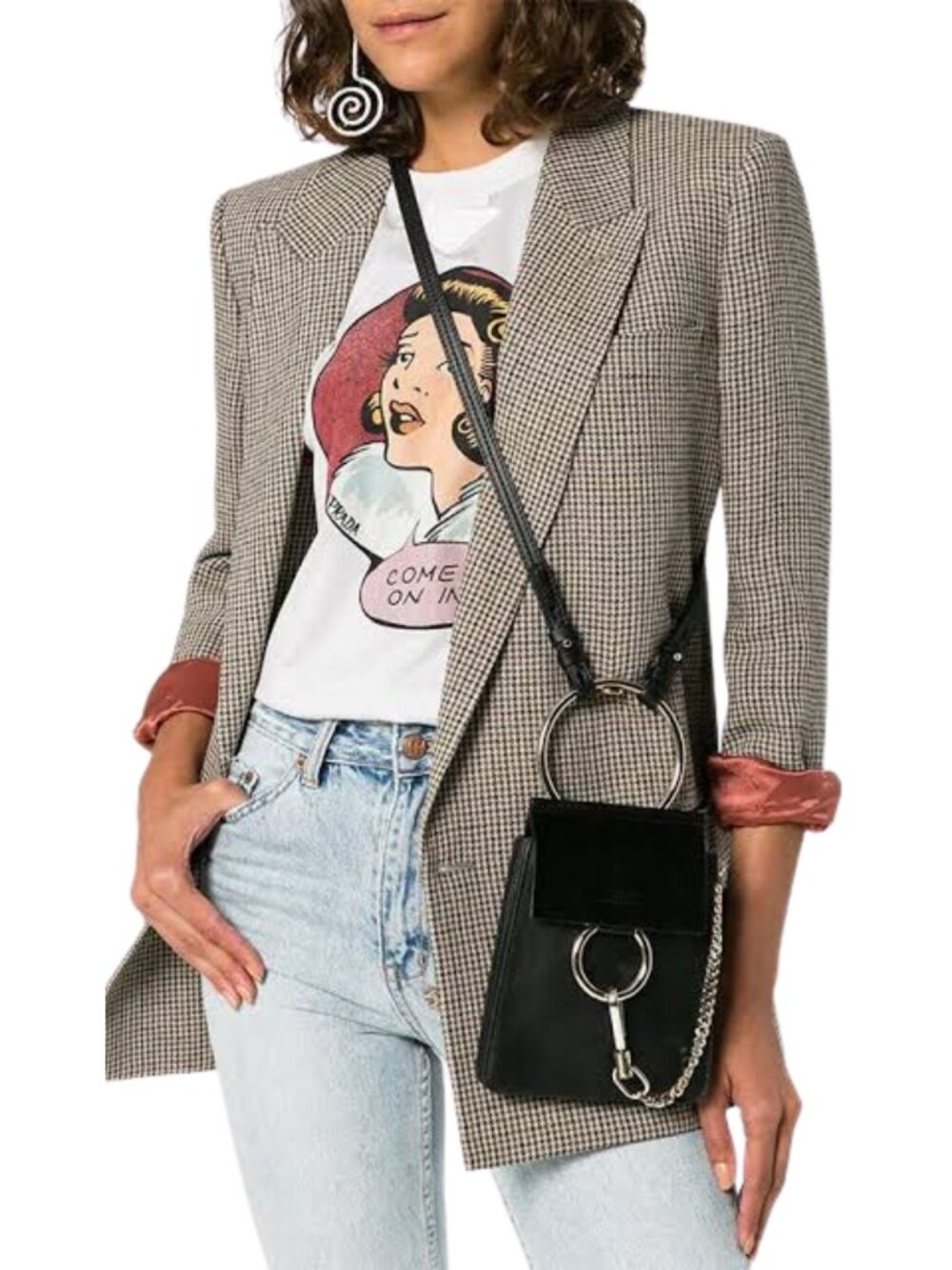 Chloé Faye Mini Black Suede/ Leather Bracelet Bag